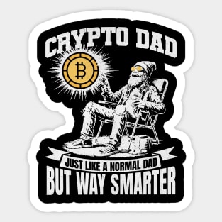 Crypto Dad Just Like A Normal Dad But Way Smarter Bitcoin Enthusiast Sticker